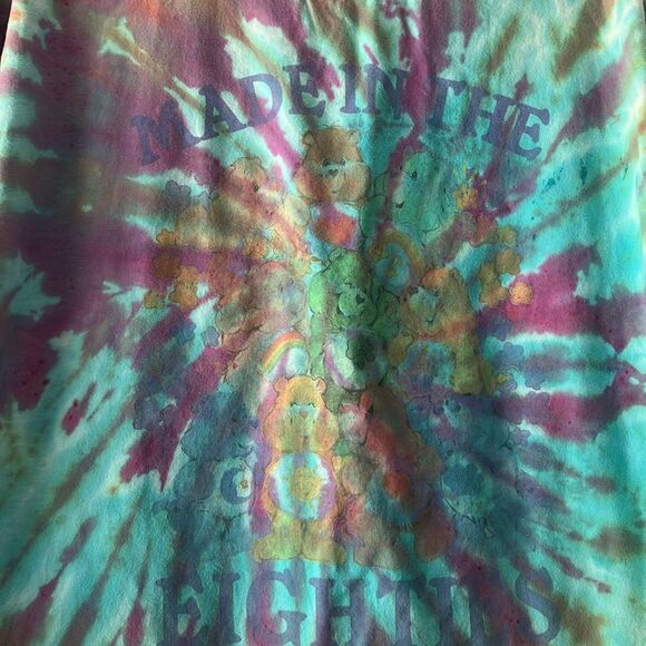 Truffle Shuffle Care Bears Made in the Eighties Tie-Dye T-Shirt Size 2XL - Picture 2 of 4